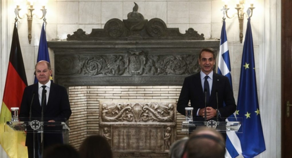 Μητσοτάκης σε Σολτς: Παραμένει ανοιχτό το θέμα των πολεμικών αποζημιώσεων Μητσοτάκης σε Σολτς: Παραμένει ανοιχτό το θέμα των πολεμικών αποζημιώσεων