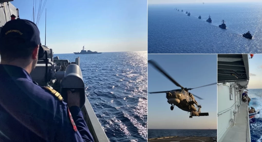 «Niriis-22»: Εντυπωσιακές εικόνες από την άσκηση Ελλάδας, ΗΠΑ, Ισραήλ -Φρεγάτες, υποβρύχια και μαχητικά