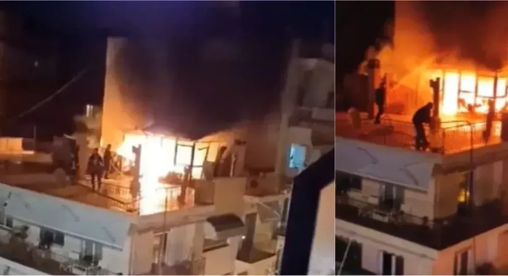 Σέρρες: Παρανάλωμα του πυρός έγινε ταράτσα πολυκατοικίας