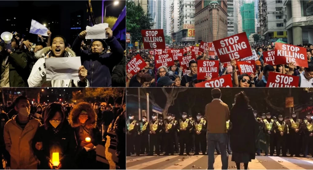 Πρωτοφανείς διαδηλώσεις στην Κίνα για τα αυστηρά lockdowns -Οργή, χάος, ξύλο, συνθήματα κατά του Σι