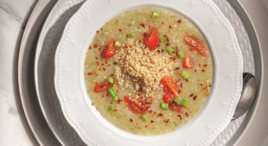 Σούπα με λαχανικά εποχής - Με σελινόριζα και κινόα
