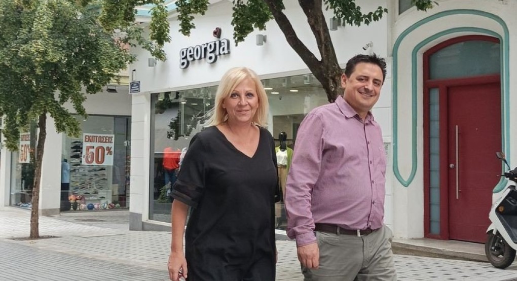Η Λίνα Παπαδοπούλου με τον Γιάννη Τσεπκεντζή Η Λίνα Παπαδοπούλου με τον Γιάννη Τσεπκεντζή