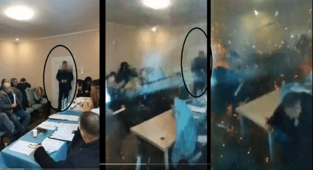 Ουκρανία: Τοπικός αξιωματούχος έριξε χειροβομβίδες μέσα στο δημοτικό συμβούλιο (video)