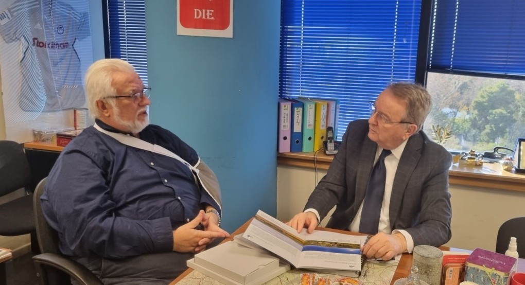 Συνάντηση του Γιώργου Καρασμάνη με τον Γ.Γ. του Υπουργειου Δημήτρη Παπαγιαννιδη για το Φράγμα Αλμωπαίου
