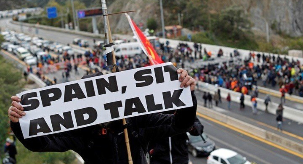 Διαδηλωτές υπέρ της ανεξαρτησίας της Καταλονίας 