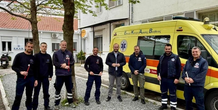 Επίσκεψη Λάκη Βασιλειάδη στο ΕΚΑΒ, στην Αστυνομική Διεύθυνση Πέλλας, και την Πυροσβεστική Υπηρεσία Έδεσσας