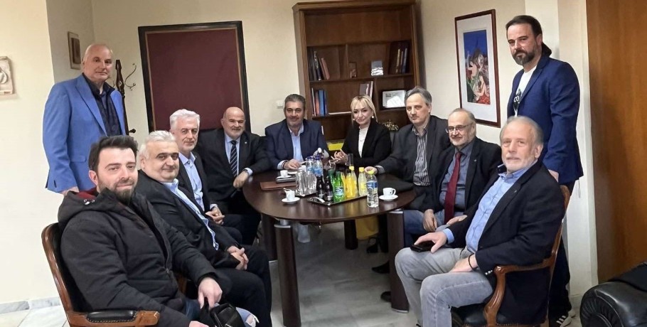Επίσκεψη του Προέδρου της ΓΣΕΒΕΕ και της ΠΟΕΣΕ στον Πρόεδρο του Επιμελητηρίου Πιερίας