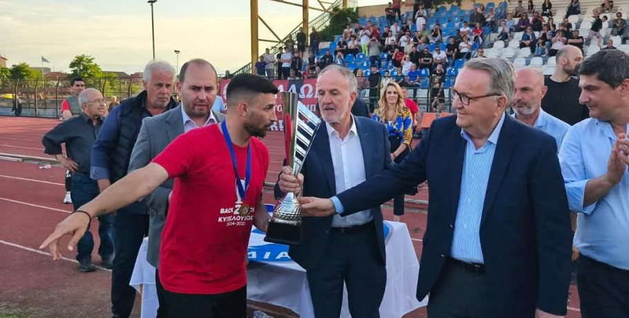 Ο Γιώργος Καρασμάνης στον τελικό Κυπέλλου της ΕΠΣ Πέλλας