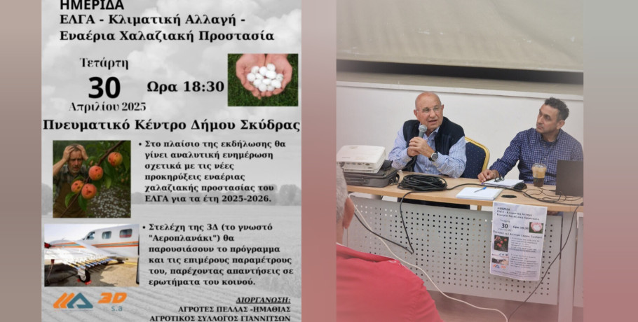 Ημερίδα για την Κλιματική Αλλαγή και την Εναέρια Χαλαζιακή Προστασία (βίντεο)