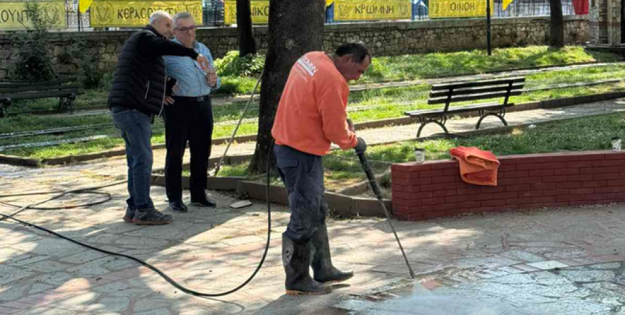 Δήμος Πέλλας: Συντήρηση του πάρκου Ν. Τραπεζούντας από την Τεχνική Υπηρεσία