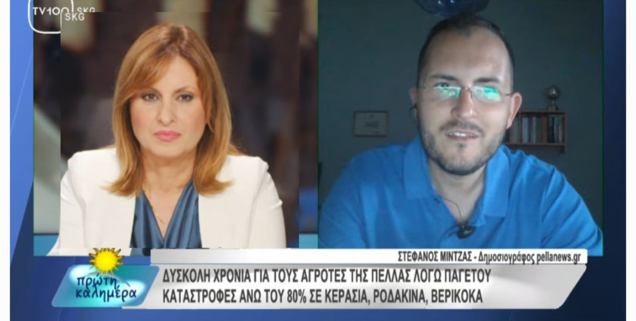 Ο Στέφανος Μίντζας στη ΤV100: Τι είπε για τους αγρότες και τα έργα στην Πέλλα