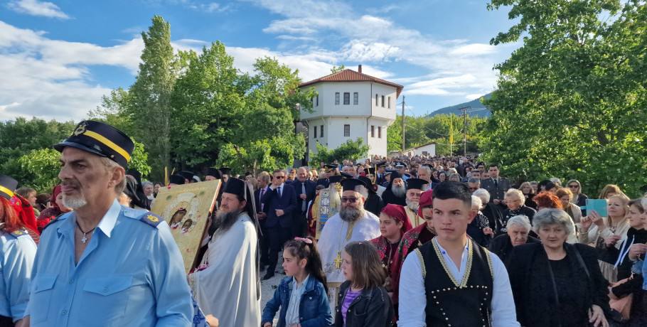 Με λαμπρότητα η υποδοχή της Ιεράς Εικόνας της Παναγίας της Βηματάρισσας στη Γρίβα