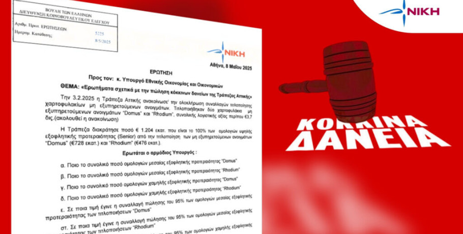 ΝΙΚΗ: Bορά στα funds τα κόκκινα δάνεια των πολιτών και μικρομεσαίων επιχειρήσεων έναντι ευτελούς τιμήματος