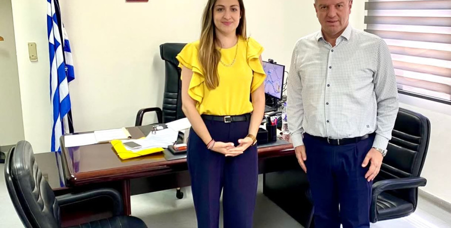 Διονύσης Σταμενίτης : Συνάντηση με τη νέα Διοικήτρια Νοσοκομείου Γιαννιτσών, Βασιλική Τραούδα