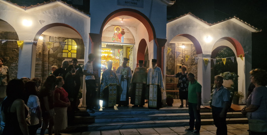 Πανηγυρικός Εσπερινός στη Φούστανη Αλμωπίας για την Απόδοση της Κοιμήσεως της Θεοτόκου