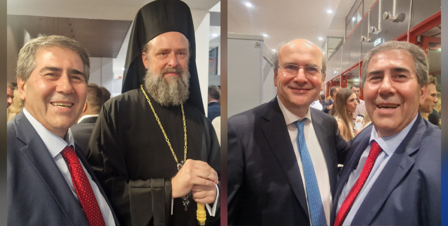 Θερμή συνάντηση του Δανή Τζαμτζή με τον Αντιπρόεδρο της Κυβέρνησης Κωστή Χατζηδάκη και τον Μητροπολίτη Φιλόθεο – Πήρε την ευχή του