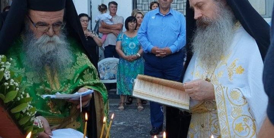 Πανηγυρικός Εσπερινός στην Ιερά Μονή Υψώσεως του Τιμίου Σταυρού στο Μεσημέρι
