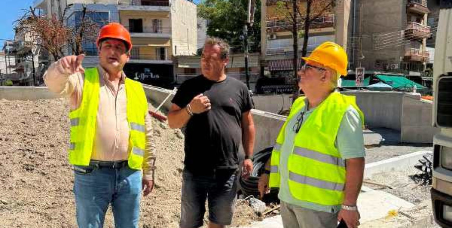 Επιθεώρηση στα έργα Αστικής Ανάπλασης Γιαννιτσών από τον Δήμαρχο Πέλλας Στάθη Φουντουκίδη