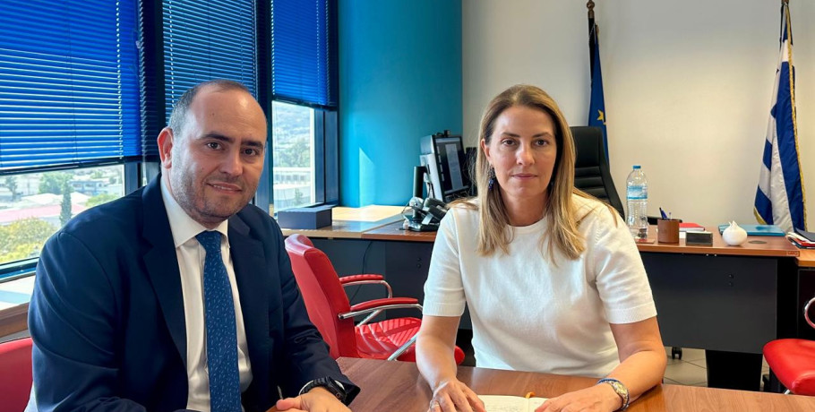 Συνάντηση Λάκη Βασιλειάδη με την Γενική Γραμματέα Ενωσιακών Πόρων & Υποδομών