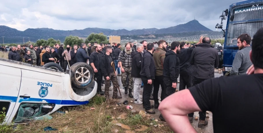 Δικογραφία με βαριές κατηγορίες στους αγρότες για τις αγριότητες στην Κρήτη - Κρατούν κλειστό το αεροδρόμιο Ηρακλείου
