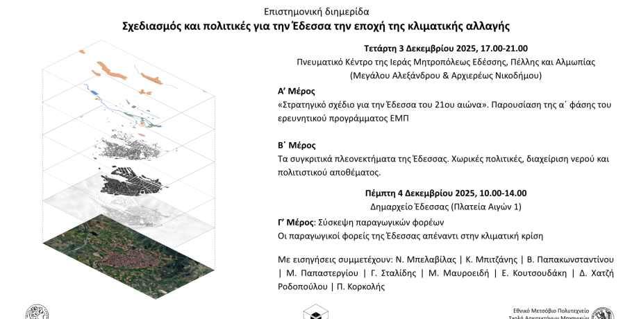 Δήμος Έδεσσας- Διημερίδα με θέμα Σχεδιασμός και πολιτικές για την Έδεσσα της κλιματικής Αλλαγής