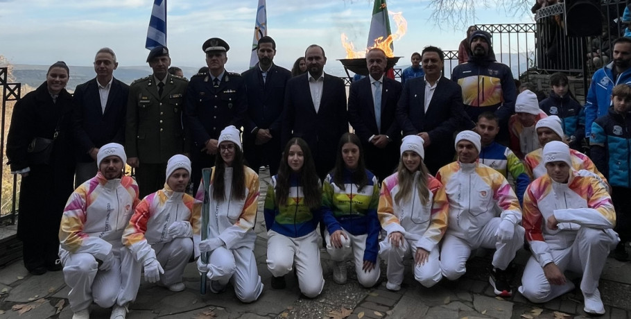 Διέλευση της Ολυμπιακής Φλόγας από τον Παλαιό Άγιο Αθανάσιο και την πόλη της Έδεσσας