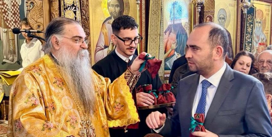 Παρουσία του Λάκη Βασιλειάδη στην Πανηγυρική Θεία Λειτουργία του Αγίου Στεφάνου Σκύδρας