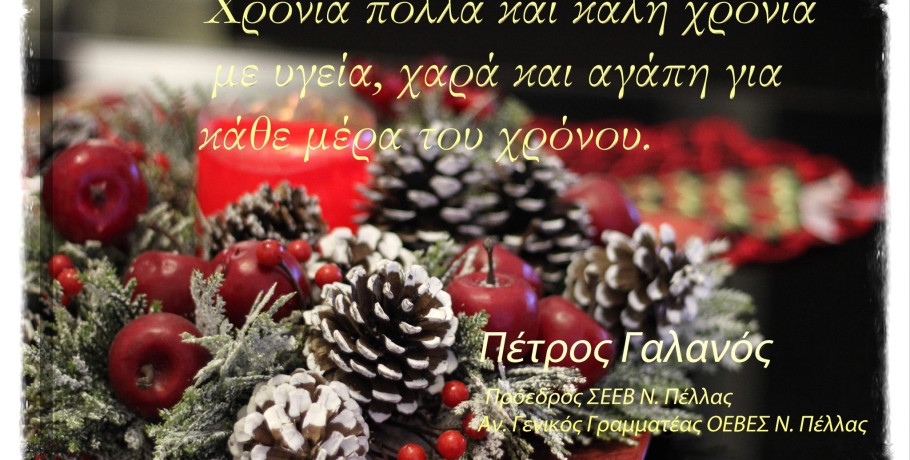 Μήνυμα αισιοδοξίας και ενότητας με ευχές για τη νέα χρονιά από τον Πέτρο Γαλανό