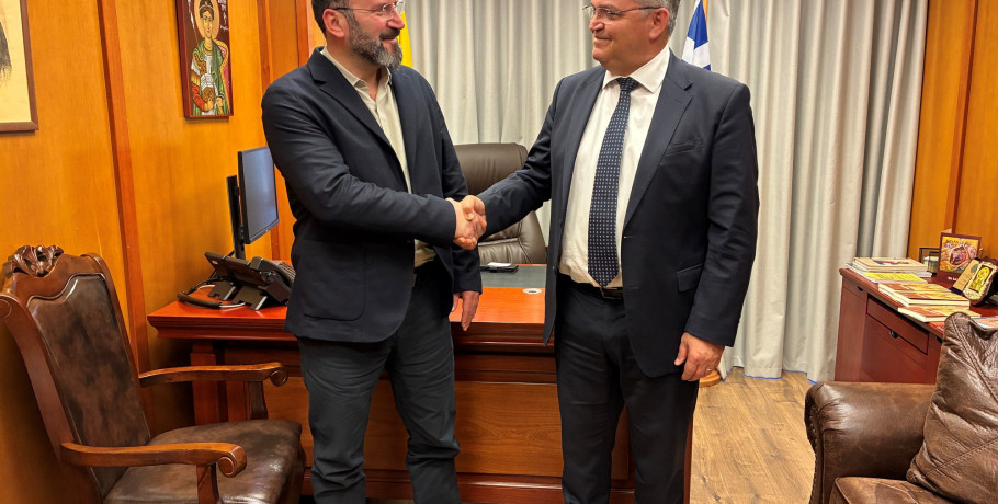 Συνάντηση του Προέδρου της ΝΙΚΗΣ Δημητρίου Νατσιού με τον Πρόεδρο της ΕΕΜΜ (MEGA), Ελευθέριο Νίκα