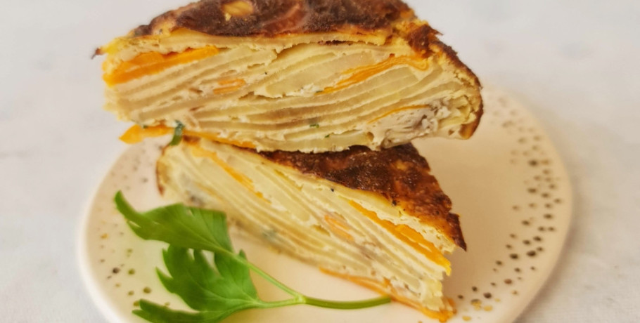 Οι πατάτες αλλιώς: Μιλφέιγ πατάτας και πράσου (Millefeuille)