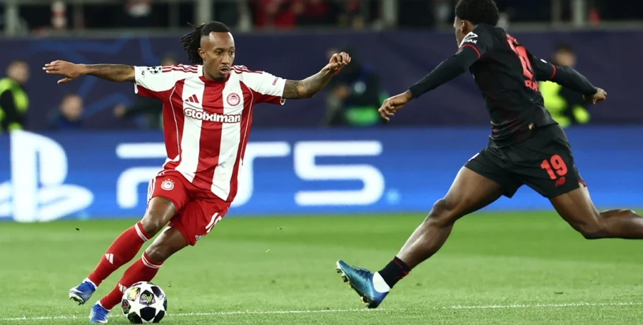 Η Λεβερκούζεν 2-0 τον Ολυμπιακό στο Καραϊσκάκη στον πρώτο αγώνα των playoffs του Champions League, δείτε τα γκολ