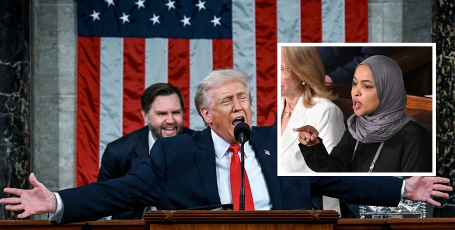 «Μπείτε σε μια βάρκα μαζί με τον παράφρονα Ντε Νίρο και γυρίστε από εκεί που ήρθατε»: Επίθεση Τραμπ στις μουσουλμάνες βουλευτές που διέκοψαν την ομιλία του