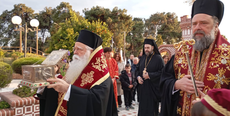 Η παρουσία του Μητροπολίτου Θεσσαλονίκης Φιλοθέου στην Υποδοχή του Ιερού Λειψάνου του Αγίου Δημητρίου