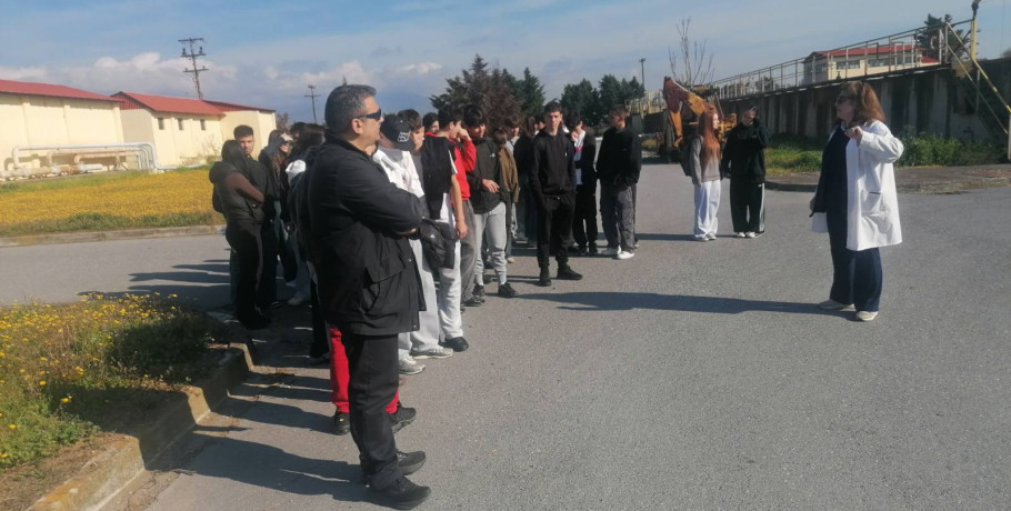Επίσκεψη του 3ου Λυκείου Γιαννιτσών στις εγκαταστάσεις Επεξεργασίας Λυμάτων της ΔΕΥΑΠ
