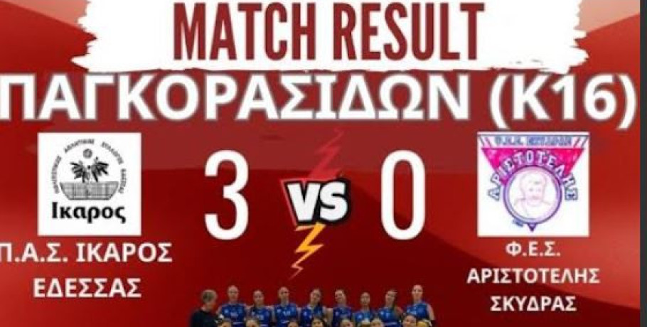 Ασταμάτητες και Αήττητες στην Κορυφή οι Παγκορασίδες (Κ16) του ΙΚΑΡΟΥ Έδεσσας!