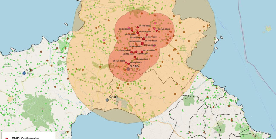 ΥΠΑΑΤ: Στα 20 τα επιβεβαιωμένα κρούσματα αφθώδους πυρετού στη Λέσβο – Δύο νέα κρούσματα σε τέσσερις εκτροφές