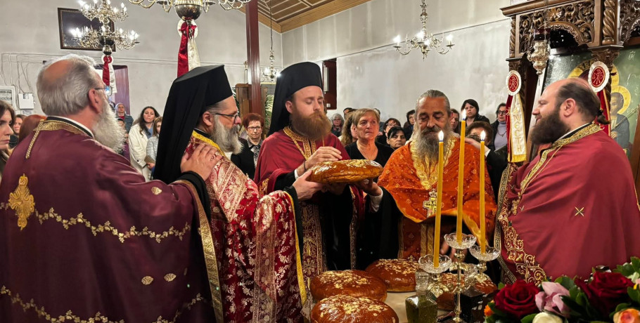 Λαμπρός Πανηγυρικός Εσπερινός στον Άγιο Γεώργιο Σκύδρας με πλήθος πιστών