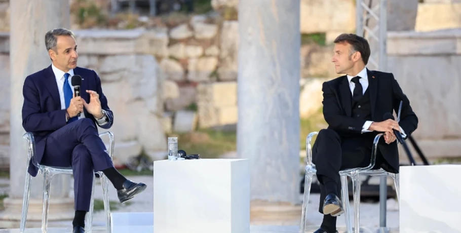Ελλάς - Γαλλία μόνιμη αμυντική συμμαχία: Μητσοτάκης και Μακρόν επισφραγίζουν ευρεία στρατηγική συνεργασία στο Μαξίμου