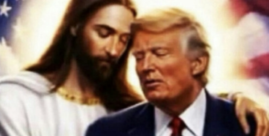 Σάλος με τη νέα ανάρτηση του Ντόναλντ Τραμπ που τον δείχνει αγκαλιά με τον Ιησού