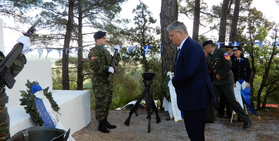 Ο Δημήτρης Νατσιός, στις εκδηλώσεις μνήμης για την 109η επέτειο της Μάχης του Ραβινέ