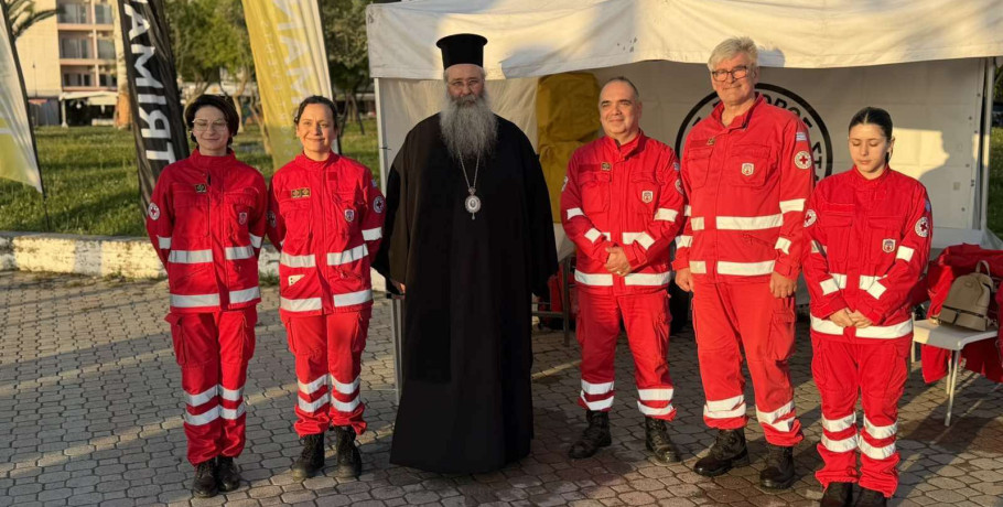 Ο Μητροπολίτης Κίτρους κ. Γεώργιος έδωσε την εκκίνηση  του Διεθνούς Αγώνα Τριάθλου «TRIMAN 2026»