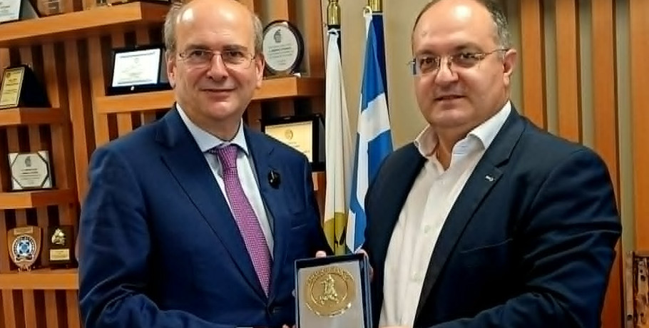 Επίσκεψη Αντιπροέδρου Κυβέρνησης Κωστή Χατζηδάκη στον Δήμαρχο Κιλκίς
