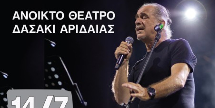 Συναυλία του Βασίλη Πρατσινάκη στο Ανοιχτό Θέατρο Δασάκι Αριδαίας