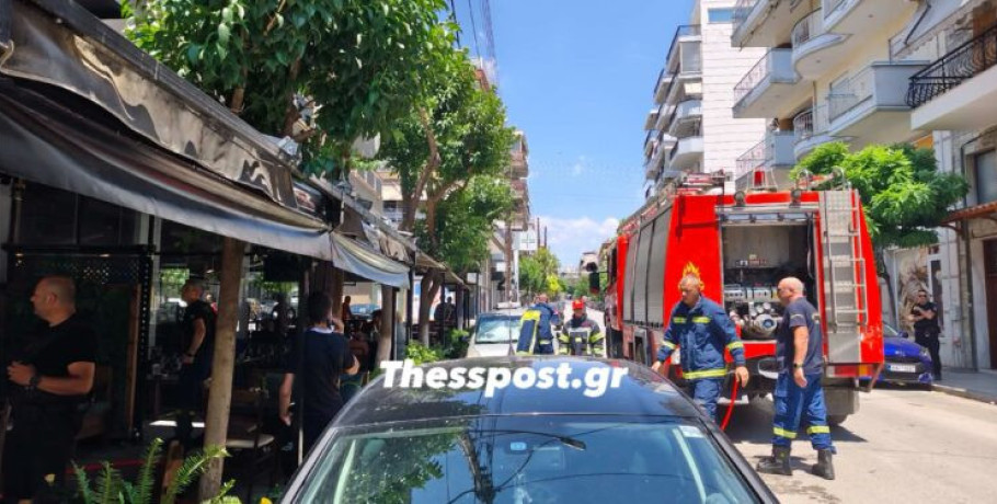 Αναστάτωση στους Αμπελοκήπους στη Θεσσαλονίκη: Φωτιά σε κατάστημα εστίασης (ΦΩΤΟ+VIDEO)
