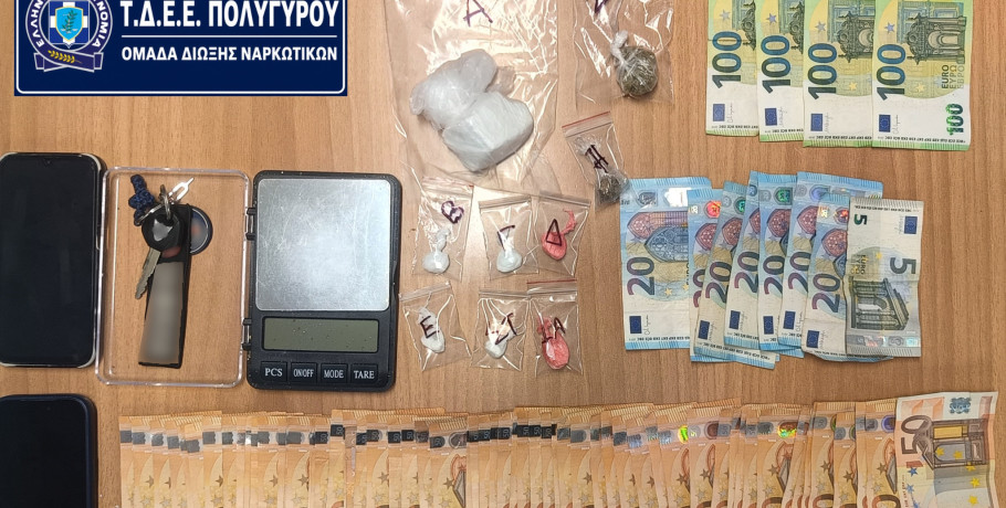 Συνελήφθησαν 2 άτομα στην Χαλκιδική για διακίνηση ναρκωτικών ουσιών