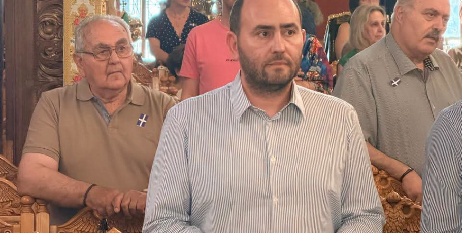 Ο Λάκης Βασιλειάδης τίμησε την πανήγυρη του Αγίου Στεφάνου στη Σκύδρα