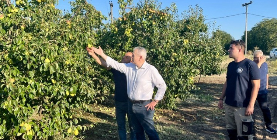 Μ.Χαρακόπουλος σε χαλαζόπληκτα χωριά: Κανένας παραγωγός δεν θα μείνει μόνος του - 100% αποζημίωση και προκαταβολές 65%