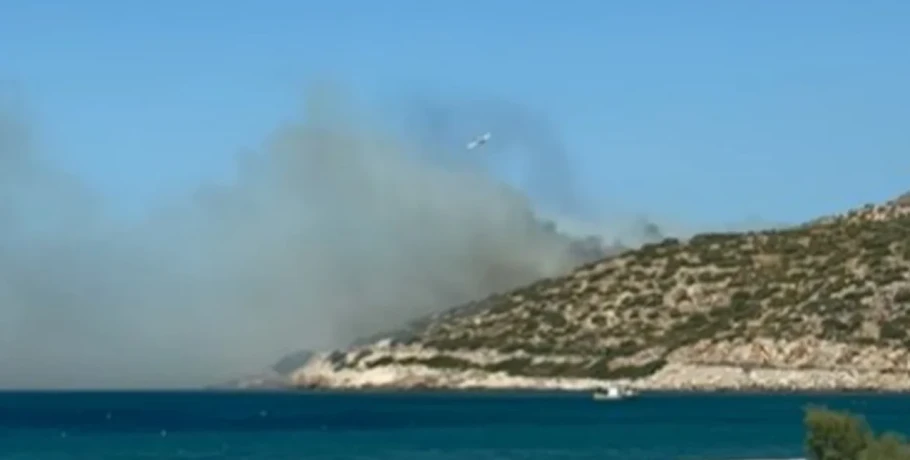 Φωτιά στον Χάρακα Κερατέας -Επιχειρεί η Πυροσβεστική, μήνυμα από το 112 για ετοιμότητα
