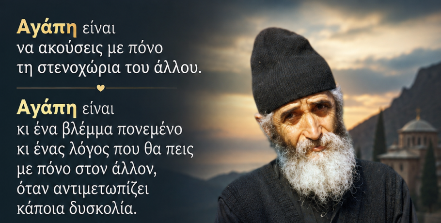 Άγιος Παΐσιος: Η αληθινή αγάπη φαίνεται στη συγχώρεση και τη συμπόνια