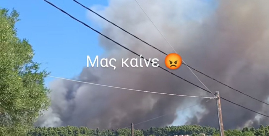 Μεγάλη φωτιά στη Σίβηρη Χαλκιδικής – Μπαράζ μηνυμάτων από το 112, εκκενώνονται οικισμοί